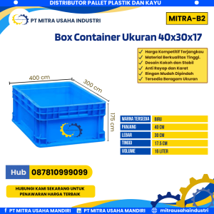 Box Kontainer Baru Ukuran 40x30x70 cm Warna Biru - MITRA-B2